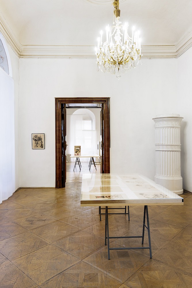 Ausstellungsansicht, Grafiken um 1920, Hortensie, um 1938