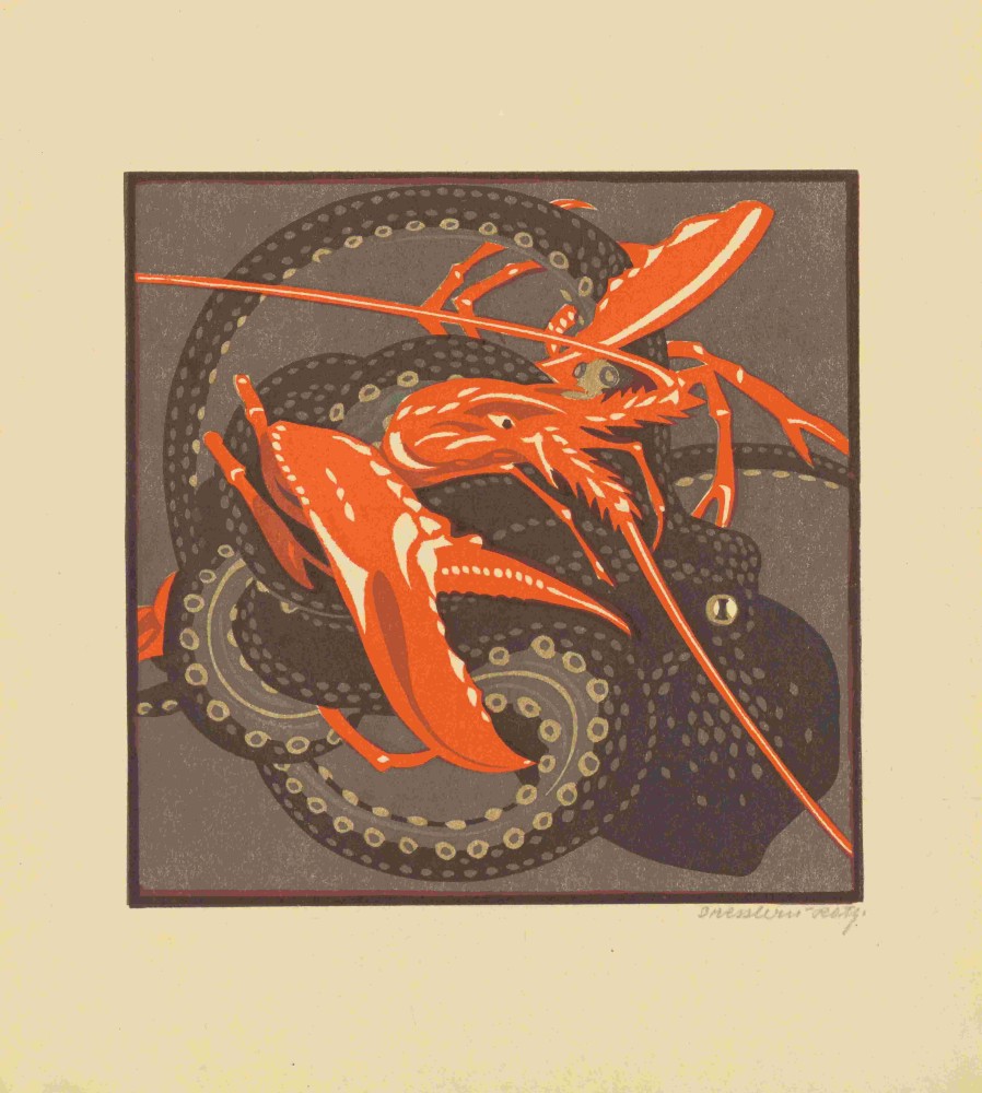 Kampf (Tintenfisch und Languste)