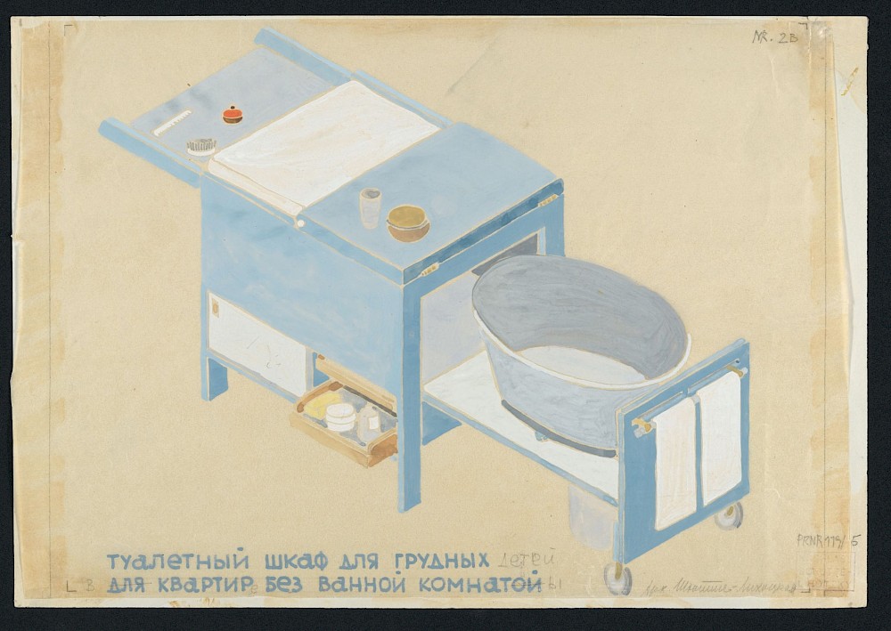 Kindermöbel für Wohnungen, Wickelkommode für eine Wohnung ohne Badezimmer (Nr.2)